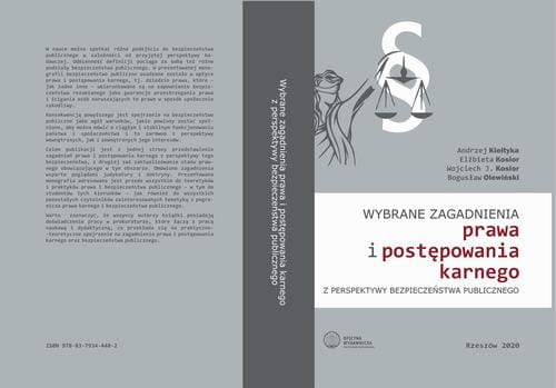 [EBOOK] Wybrane zagadnienia prawa i postępowania karnego z perspektywy bezpieczeństwa publicznego -